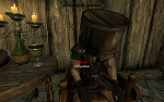 I used the bucket-on-head trick to pickpocket since my skill was low.  It didn't work though I think it only applies to stealing things that are in...